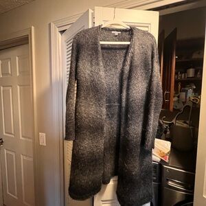 James Perse Charcoal Open-Front Cardigan